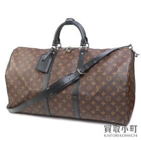 Louis Vuitton Keepall Bandouliere Monogram Macassar Brown bag black LV - Picture 1 of 15